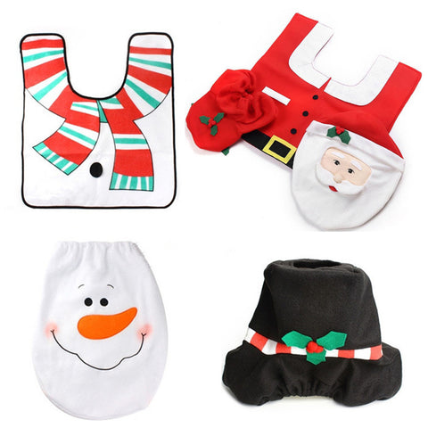 Santa Toilet Cover Bathroom Set
