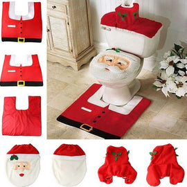 Santa Toilet Cover Bathroom Set