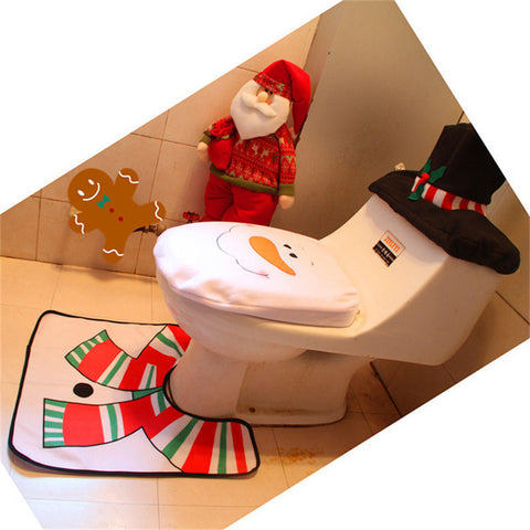 Santa Toilet Cover Bathroom Set