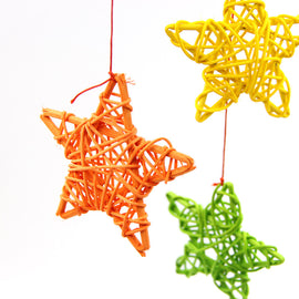 Star Shape Rattan Christmas Decorations