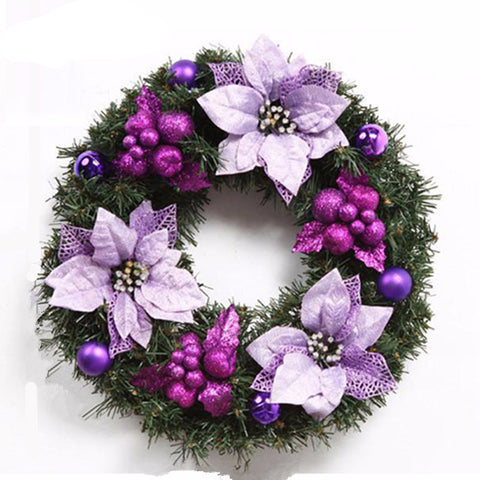 Christmas Wreath  with Artificial Flowers