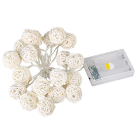 Rattan Ball LED String Christmas Lights