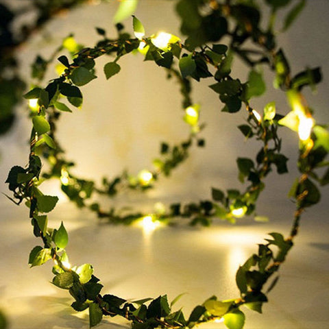 Leaf Garland Battery Operated String Lights