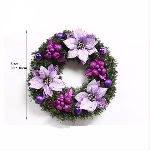 Christmas Wreath  with Artificial Flowers