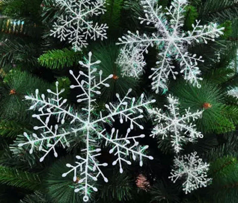 White Snowflake Christmas Ornaments