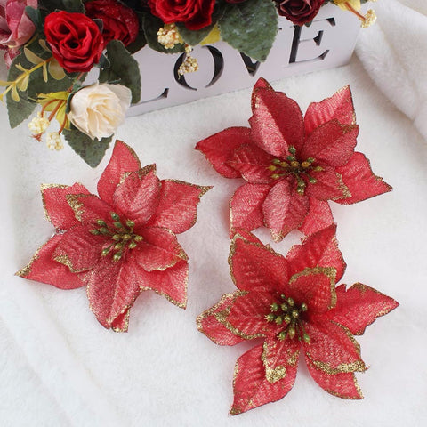Artificial Poinsettia Flowers