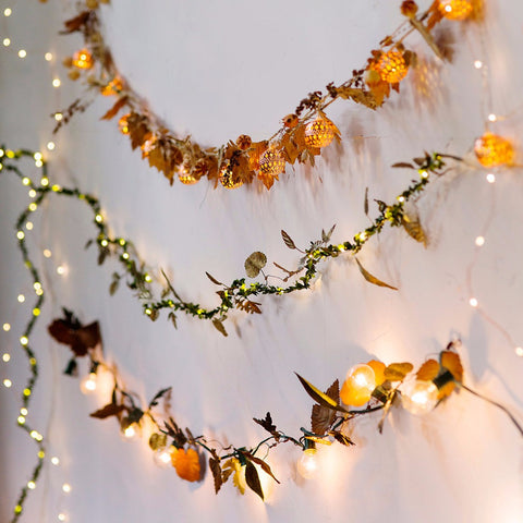 Leaf Garland Battery Operated String Lights