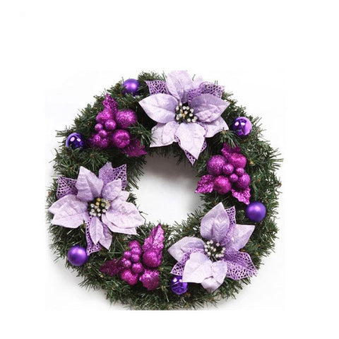 Christmas Wreath  with Artificial Flowers