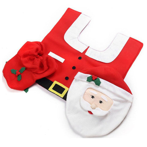 Santa Toilet Cover Bathroom Set